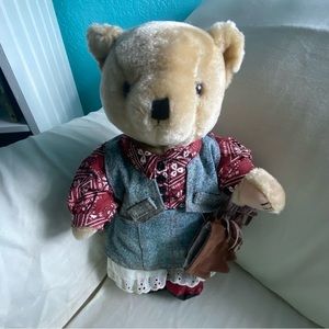 Tender Heart Treasures Teddy Bear with Cowgirl Outfit 1993 12" Tall